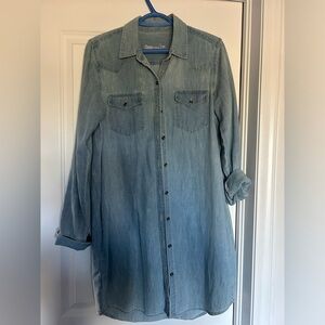 GAP - Demin Long Button Up Top/Dress - M